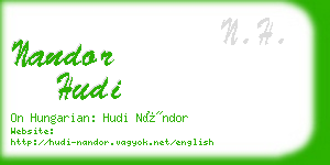 nandor hudi business card